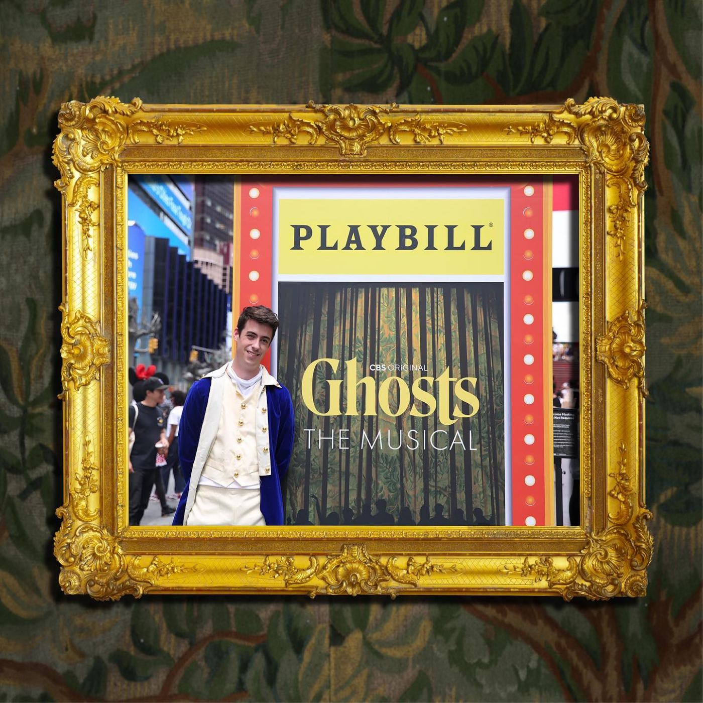 Captain Isaac Higgintoot performer at the Ghosts The Musical billboard