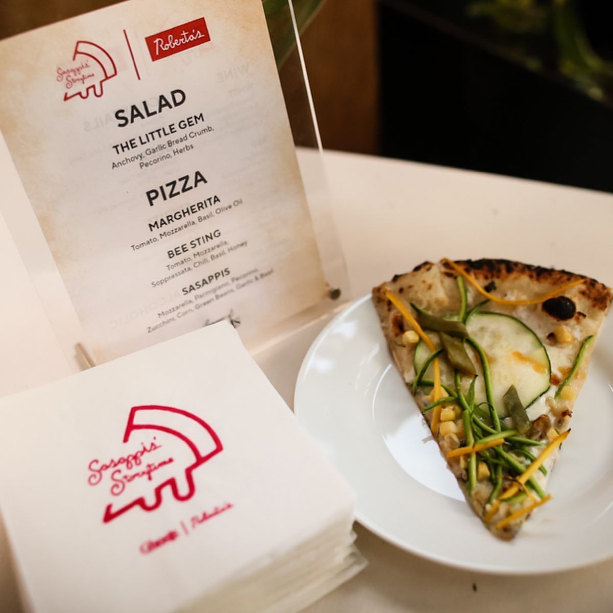 The Sasappis pizza and event menu — a Ghosts x Roberta's collaboration