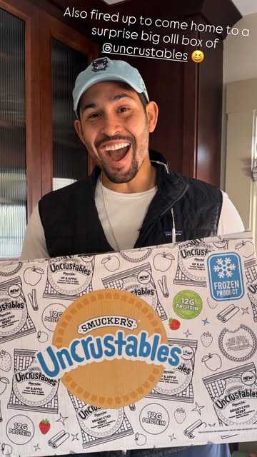 Thomas Jacobs holding the Uncrustables seeding kit